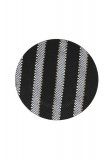 Wandornament Bracciano zwart-wit streep, 33x2 cm