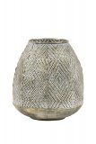 Windlicht Olbia antiek goud, 16x17,5 cm
