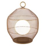 Vogelhuis Cantiello messing metaal, 20x24,5 cm