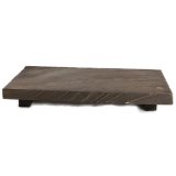 Plateau Cantiella black wash hout, 39x19x4,5 cm