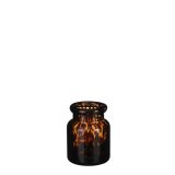 Vaas Bordera bruin glas, 10,5x13,5 cm