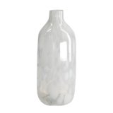 Vaas Berbenno transparant/wit glas, 11x24 cm