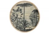 Wanddecoratie Marene zwart-wit velvet, 58x4 cm