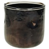Kaarshouder Lucarelli bruin glas, 10x10 cm