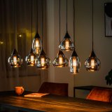 Hanglamp Lungo smoke glas, 120x30x120 cm