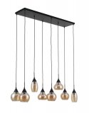 Hanglamp Lungo amber glas, 30x120 cm