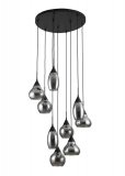 Hanglamp Lungo smoke glas, 60x130 cm