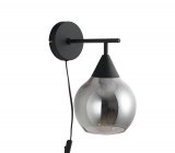 Wandlamp Lungo smoke glas, 12x18x40 cm