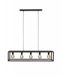 Hanglamp Tiamo zwart staal, 120x25x160 cm