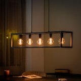 Hanglamp Tiamo zwart staal, 120x25x160 cm