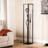 Vloerlamp Tiamo zwart staal, 25x25x160 cm