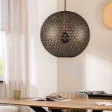 Hanglamp Tossica zwart staal, 50x120 cm