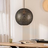 Hanglamp Tossica zwart staal, 40x120 cm