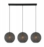 Hanglamp Tossica zwart staal, 120x30x120 cm