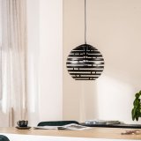 Hanglamp Fiorenza zwart staal, 30x120 cm