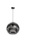 Hanglamp Fiorenza zwart staal, 40x120 cm