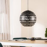 Hanglamp Fiorenza zwart staal, 40x120 cm