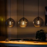 Hanglamp Fiorenza zwart staal, 120x30x120 cm