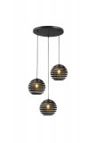 Hanglamp Fiorenza zwart staal, 40x30x130 cm