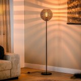 Vloerlamp Fiorenza zwart staal, 30x155 cm