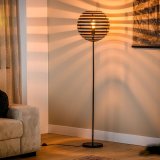 Vloerlamp Fiorenza zwart staal, 40x165 cm