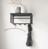 Kapstok Rimello zwart eiken, 50x29x24 cm