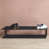 Schoenenrek Indra zwart staal, 94x30,5x20,5 cm