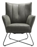 Fauteuil Moretto graphite microleder, 80x75x99 cm