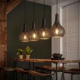Hanglamp Armor kegel 4L zwart bruin