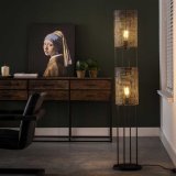 Vloerlamp Armor tube 2L zwart bruin