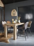 Barkruk Castione taupe microvezel