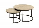 Salontafel Set Lunata fresh oak melamine, 75x46 cm