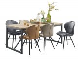 Eetkamerstoel Loana taupe microvezel, 53x62x87 cm