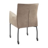 Eetkamerstoel Barola taupe microvezel
