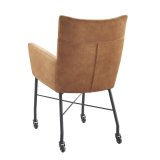 Eetkamerstoel Zolina cognac microvezel