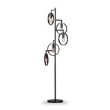 Vloerlamp Girare zwart metaal 5-lichts