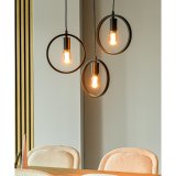 Hanglamp Girare zwart metaal 3-lichts