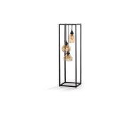 Vloerlamp Lungo frame amber glas 3-lichts