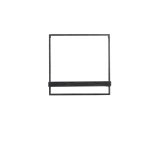 Wandplank Pardal hout zwart 50 cm