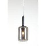 Hanglamp Peglip glas smoke zwart