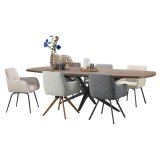 Eettafel Mascaro deens ovaal uitschuifbaar 180 tot (238)x102 dark mango