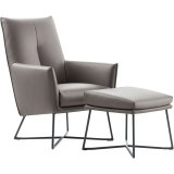 Fauteuil Dono Leder toledo antraciet