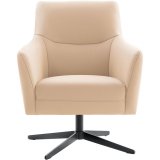 Draaifauteuil Duna leder mastic