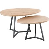 Salontafel Locarnio set van 2 misty oak