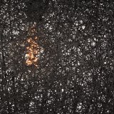 Hanglamp Twist zwart vlas, 30x120 cm