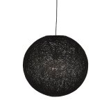 Hanglamp Twist zwart vlas, 45x135 cm