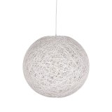Hanglamp Twist wit vlas, 45x135 cm