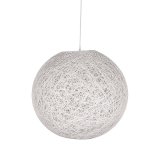 Hanglamp Twist wit vlas, 45x135 cm