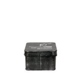 Opbergblik Make-up zwart metaal, 21x15x9 cm
