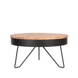 Salontafel Saran naturel mangohout, 80 cm